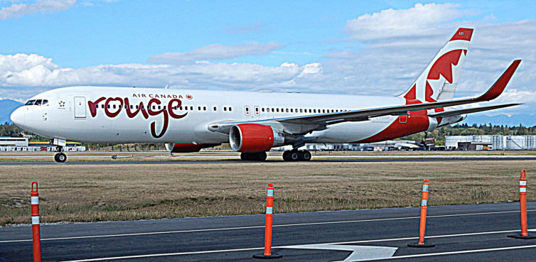 Air Canada Rouge 767 Taxiing at YVR