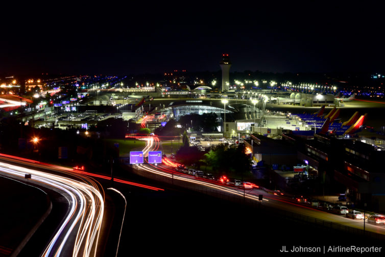 Long Exposure of STL Airport from across the highway. 