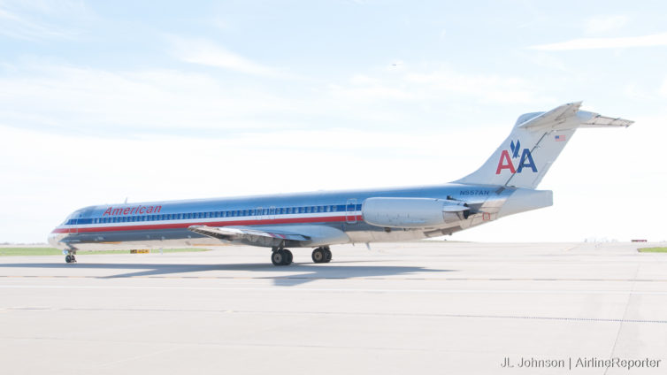 N557AN, an MD-82 spotted at MCI in 2013.