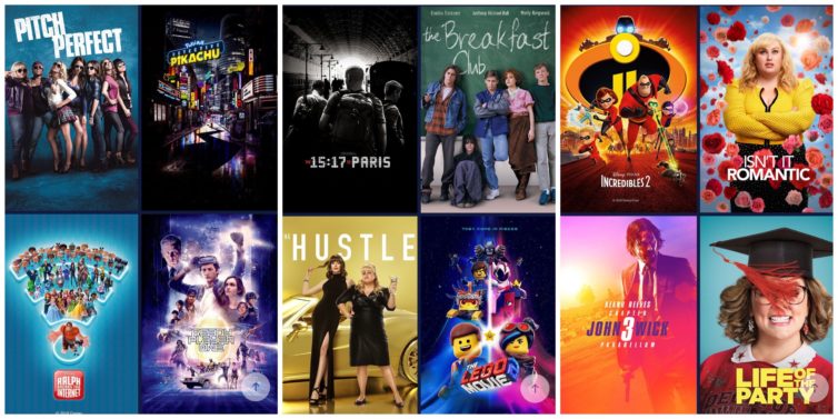 A small sampling of the many available on-demand movies.