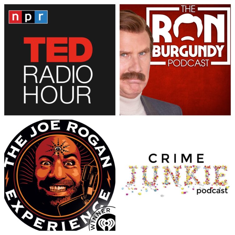 Some of the iHeartRadio podcasts available for streaming.