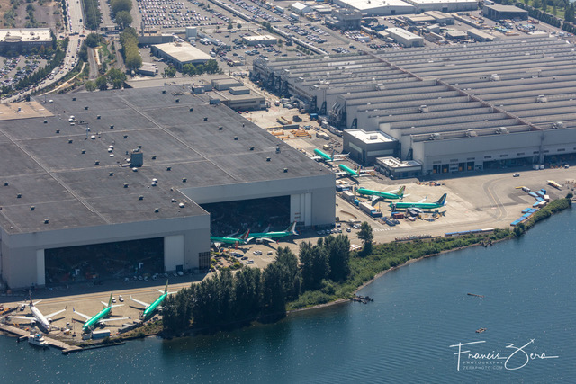 The 737 Boeing Factory has become a bit of a parking lot. 