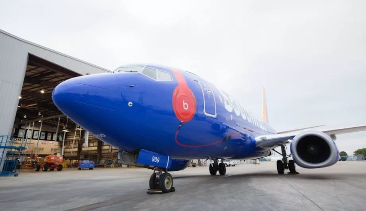 N909WN, a Southwest Airlines 737-700 plane sporting the unique Beats special livery. - Photo: Southwest Airlines