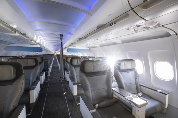 The shining new first class cabin - Photo: Alaska Airlines