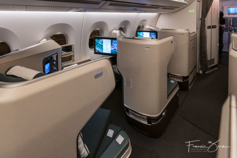 Cathay's business class seats seem to have been designed with privacy in mind