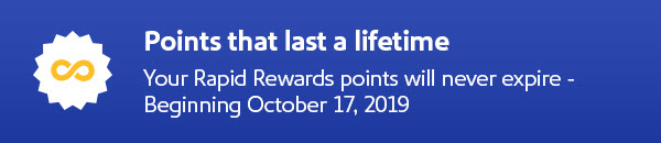 Rapid Rewards updates- Points don't expire
