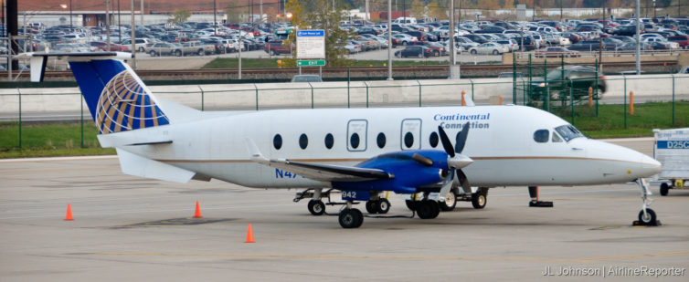 N47542, a Beech 1900D spotted at Cleveland in October, 2010.