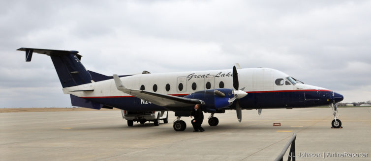 N240GL, a Beech 1900D in Kansas City, March 2010. 