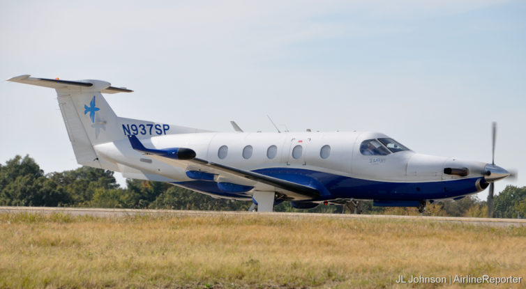 N937SP, a Pilatus PC-12 spotted in Memphis, October, 2010.