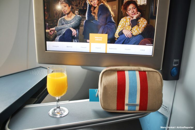 Amenity kit and OJ 