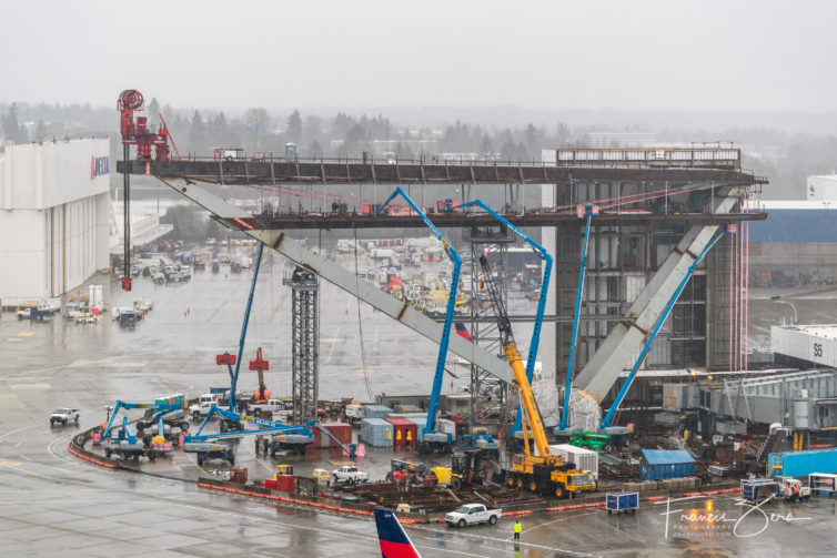 The west bridge abutment the day before the bridge is to be installed.