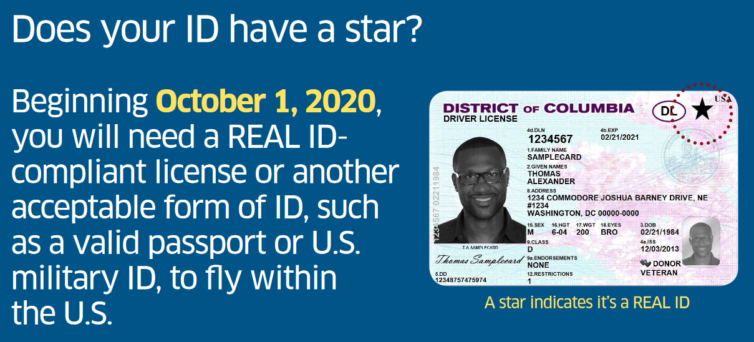 Real ID Poster for Washington D.C. - Image: TSA