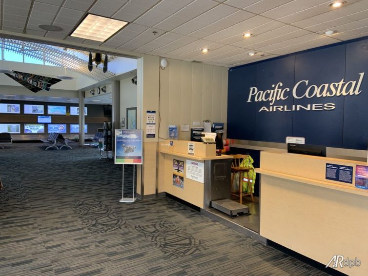 Back to the airport for Pacific Coastal Airlines