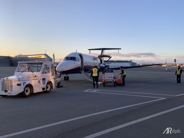 The Pacific Coastal Air Beech 1900D we flew back to Vancouver