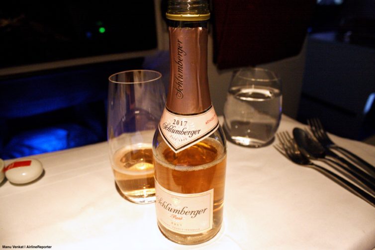 Austrian Airlines sparkling wine