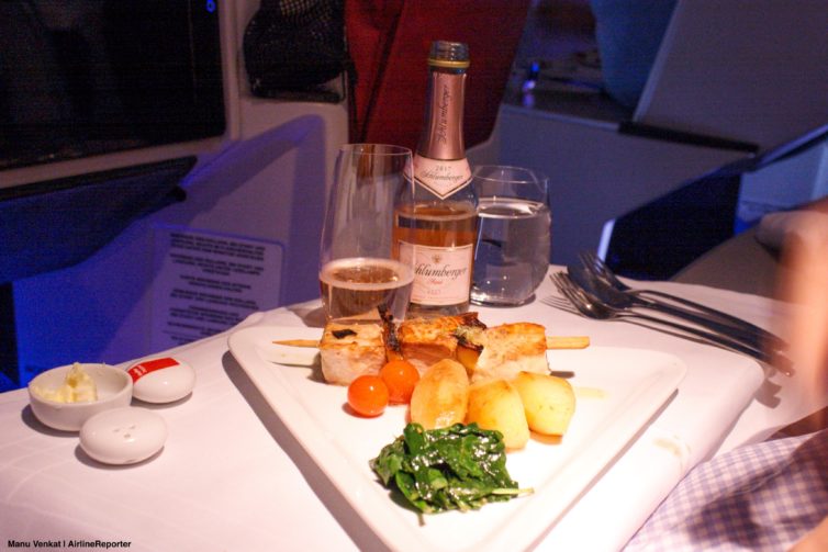 Austrian Airlines DO&CO dining