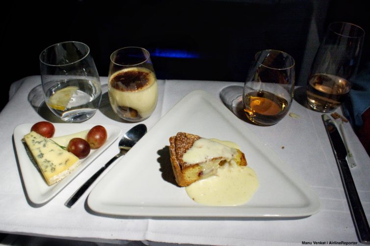 Austrian Airlines business class dessert