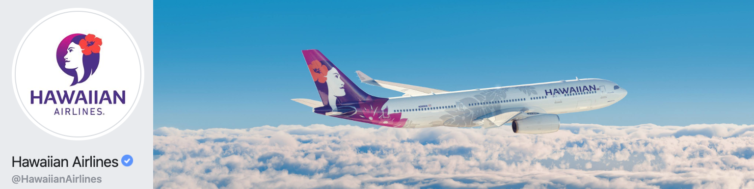 Facebook cover photo for Hawaiian Airlines - Screenshot: Facebook.com