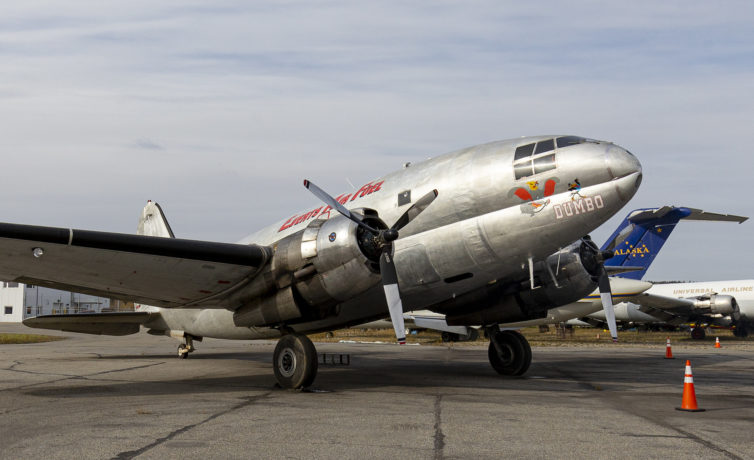 N7848B, Everts Air Fuel, ’œDumbo,’ delivered in February of 1945 - 75 years old and still flying in revenue service. Some interesting aircraft in the background too...