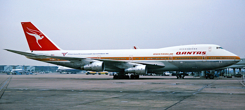 CARTE COMPAGNIE QANTAS   B 747-200    airline issue 
