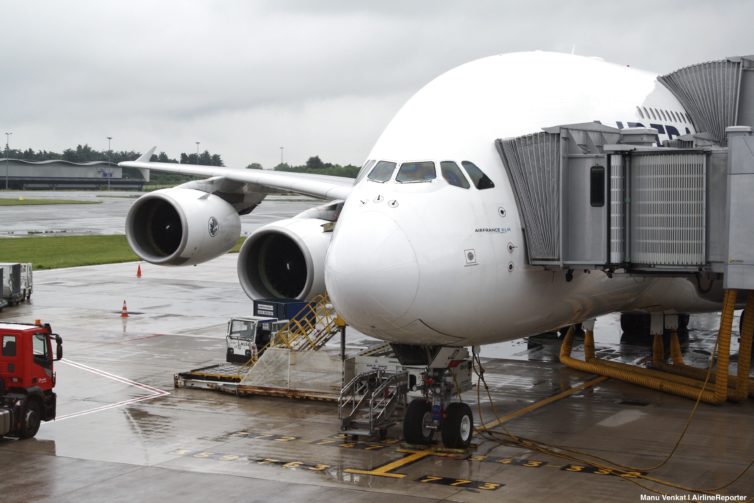 Gros plan sur l'A380 d'Air France