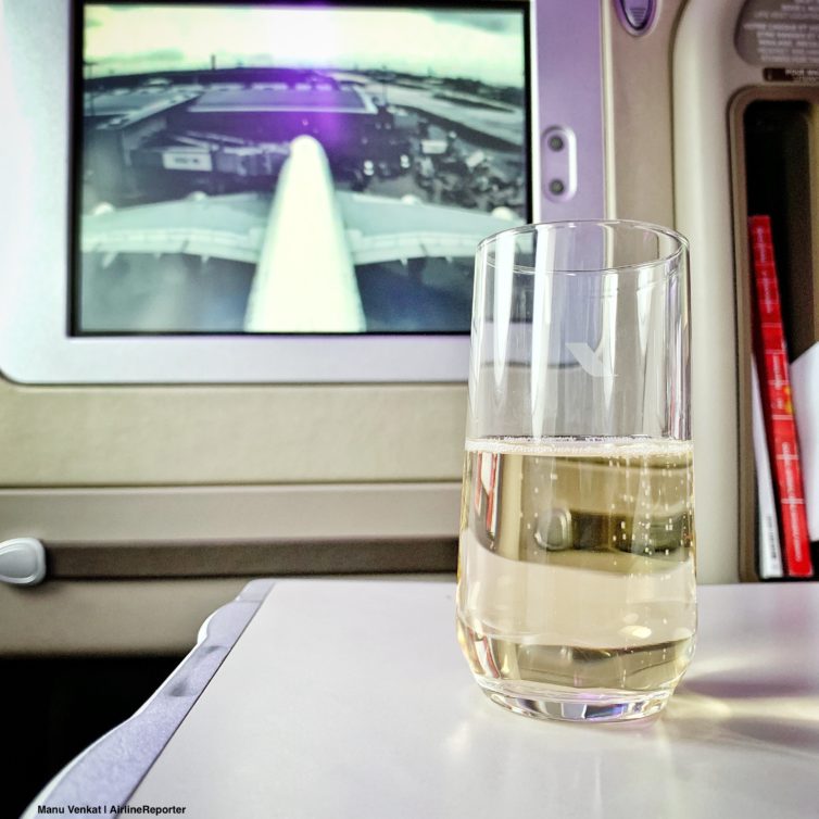 Air France A380 Preflight Champagne