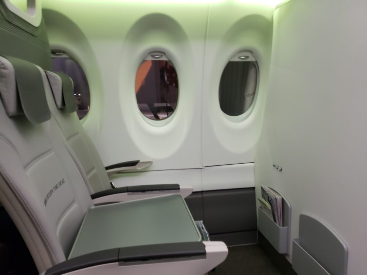 In business class on airBaltic, seats are physically blocked to ensure everyone has space. Photo: Jonathan Trent-Carlson