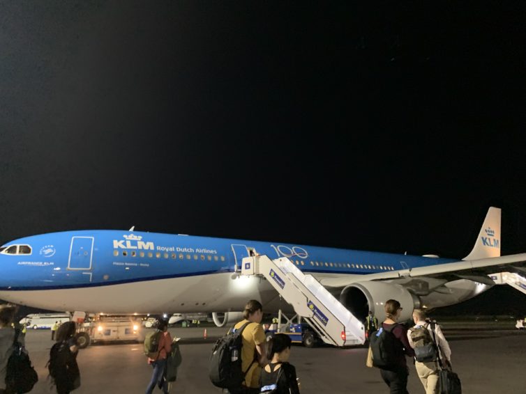 Boarding from the tarmac was again unusual. - Photo: Matthew Chasmar