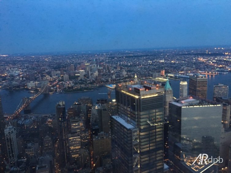 Barely got one shot from the observation deck from the One World Trade Center