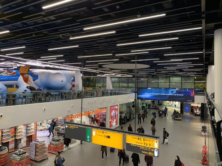 Inside Schipol. Note the children's play area. - Photo: Matthew Chasmar