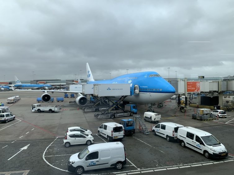 The 747 being prepared for the return flight to Toronto. - Photo: Matthew Chasmar