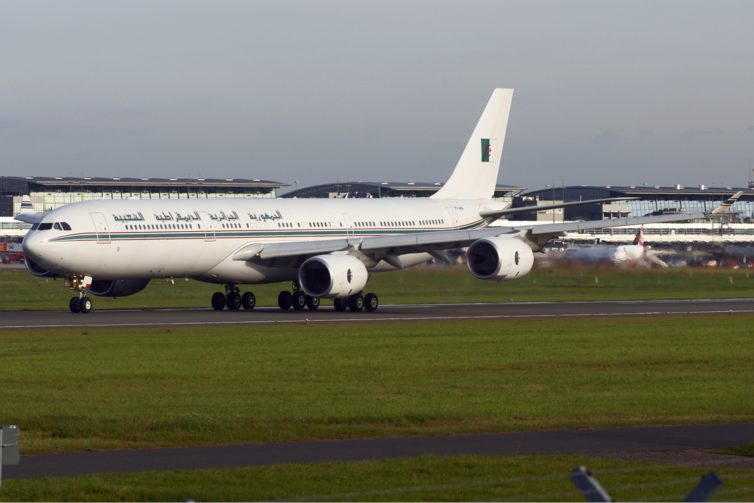 Algeria has a few planes that they use, but the ultra-long range Airbus A340-500 is the pride of the fleet. Flying under the Algerian Air Force titles, this A345 is registered as 7T-VPP 