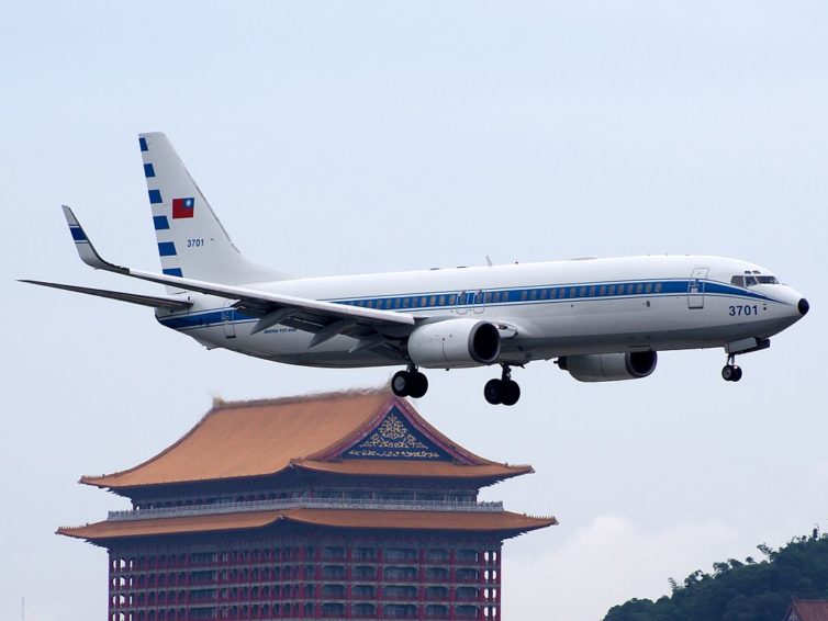 Tawain has a Boeing 737-800 that they call "Air Force 3701." Why? I am not sure - Photo: Edwin Leong | GFDL 1.2