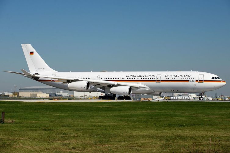 The current "Konrad Adenauer," which is the aircraft used for VIP transport -- an Airbus A340-300 - Photo: BriYYZ |