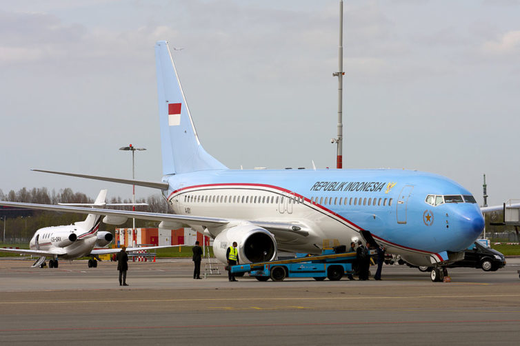 Indonesia operates a Boeing Business Jet 737-800 seen in state livery - Photo: Rob Schleiffert |