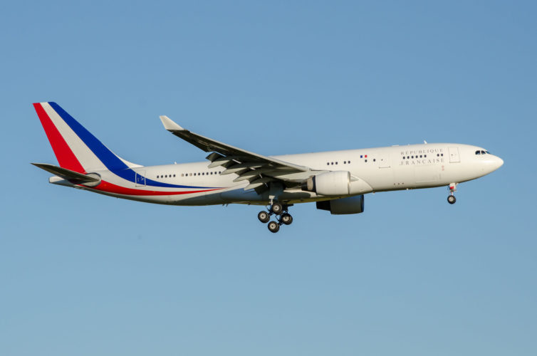 Not too surprising that the French President would fly on an Airbus -- an A330-200 to be exact. The government has a number of transport airplanes, including the A310 and A340 - Photo: Jason Rabinowitz
