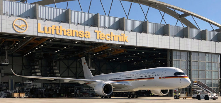 I love this design. So simple, yet elegant. This is one of three new Airbus A350s going to replace the aging A340s and A310 - Photo: Lufthansa Technik