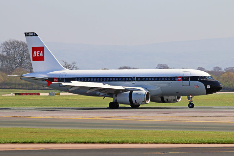 I am pretty sure that they didn't fly the BEA retro livery A319, but it is cool, so I wanted to use it - Photo: Ken Fielding