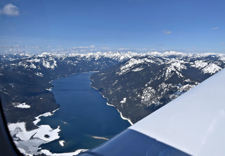 The lakes at the summit of Snoqualmie Pass are quite distinctive and make great visual navigation checkpoints. Katie Bailey photo