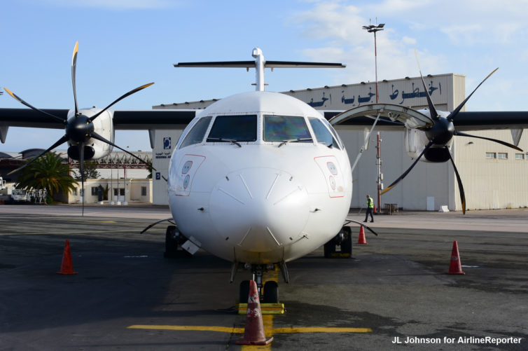 Head on with an ATR 72-600.