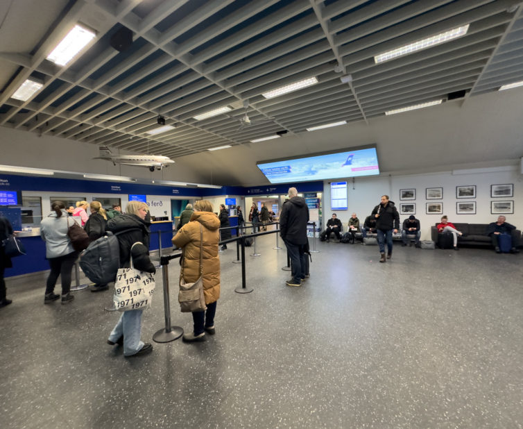 The ticketing area at Reykjavik airport