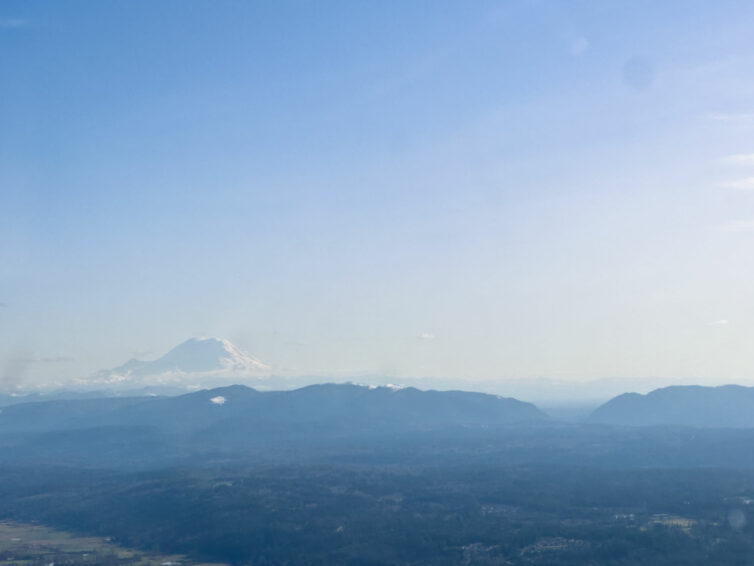 images taken from a Cessna 172 flying near Seattle 