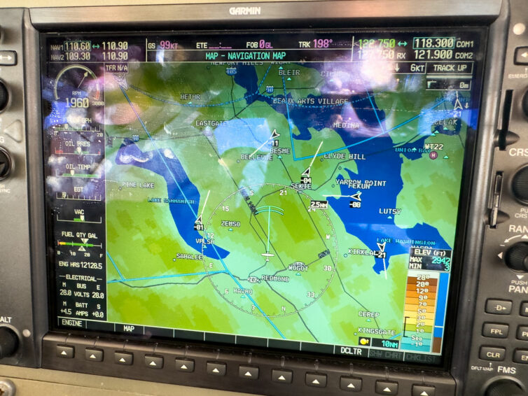 Traffic is always a concern when flying in congested airspace; going out on the first good afternoon following a spell of bad weather always means there is plenty of traffic to keep an eye on