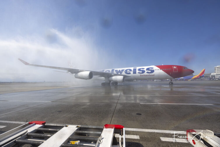 Water cannon salutes are the norm, but this one had a surprise.