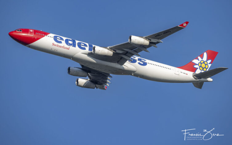 An Edelweiss Airbus A340
