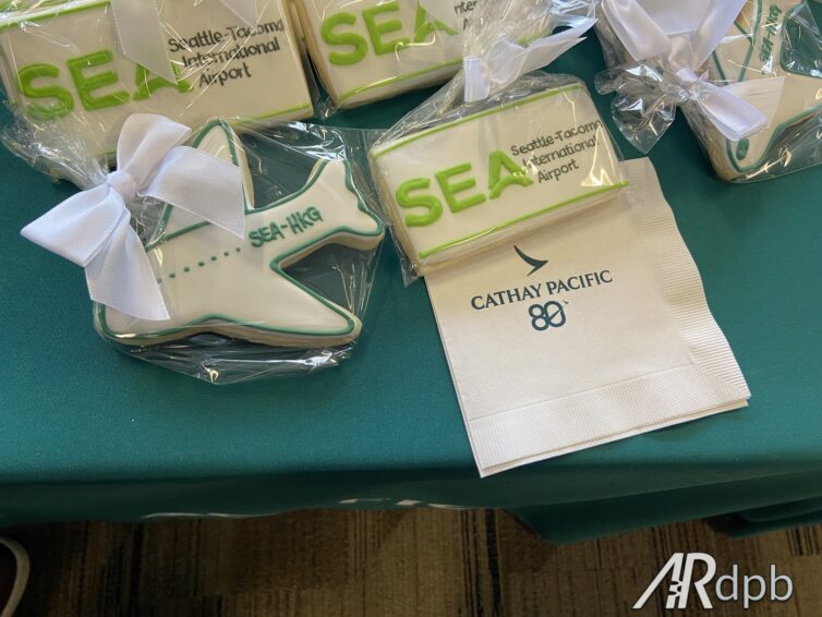 Special inaugural cookie at the gate for passengers and guests.